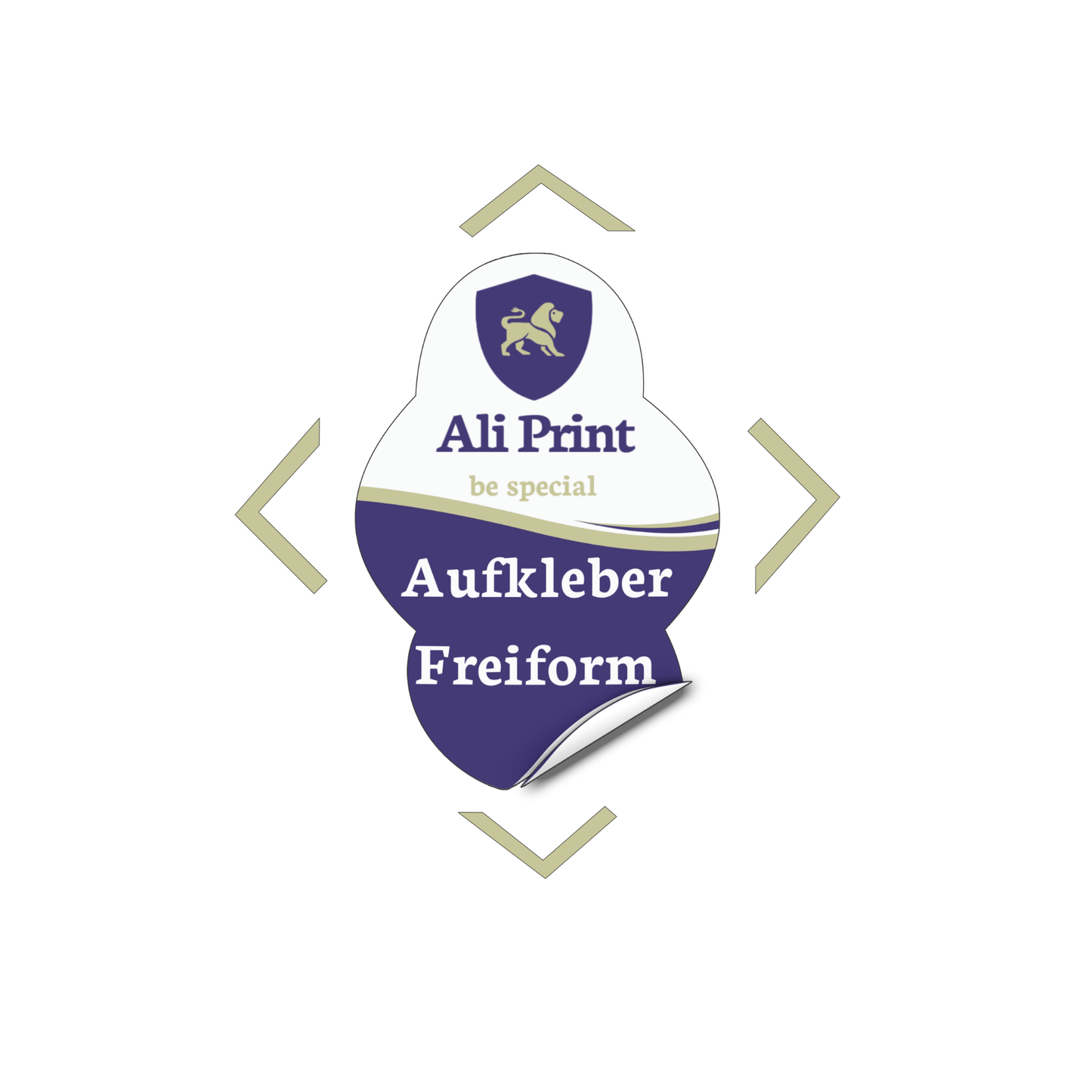 Aufkleber in freier Größe