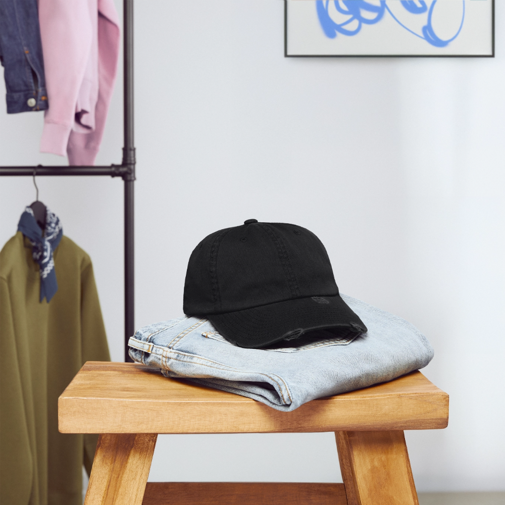 Low Profile Destroyed Cap - Schwarz