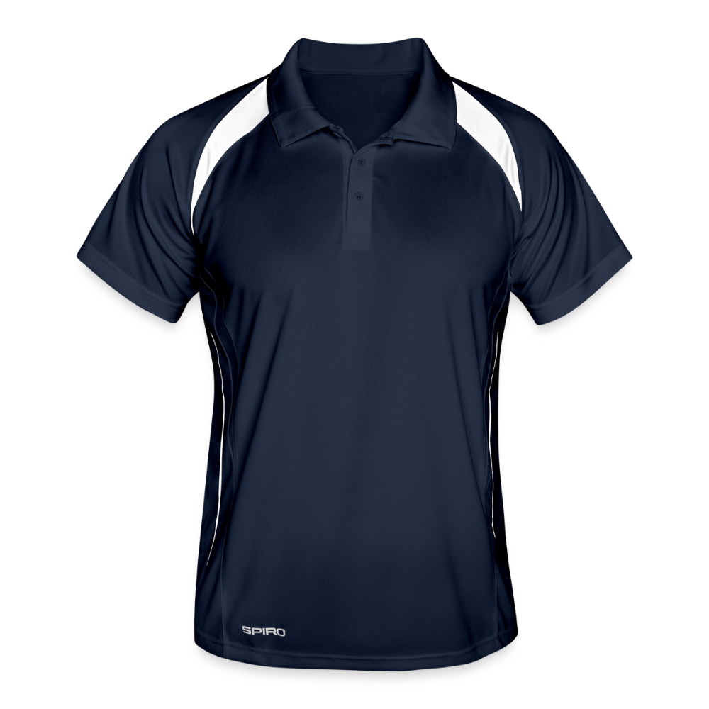 Männer Polo atmungsaktiv - Navy/Weiß