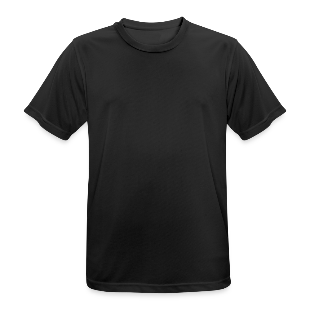 Männer T-Shirt atmungsaktiv in 9 Farben - Schwarz