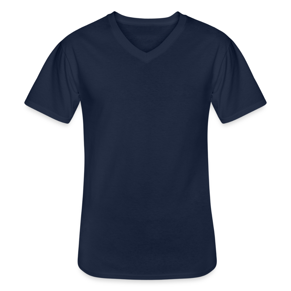Klassisches Männer-T-Shirt mit V-Ausschnitt in 4 Farben - Navy