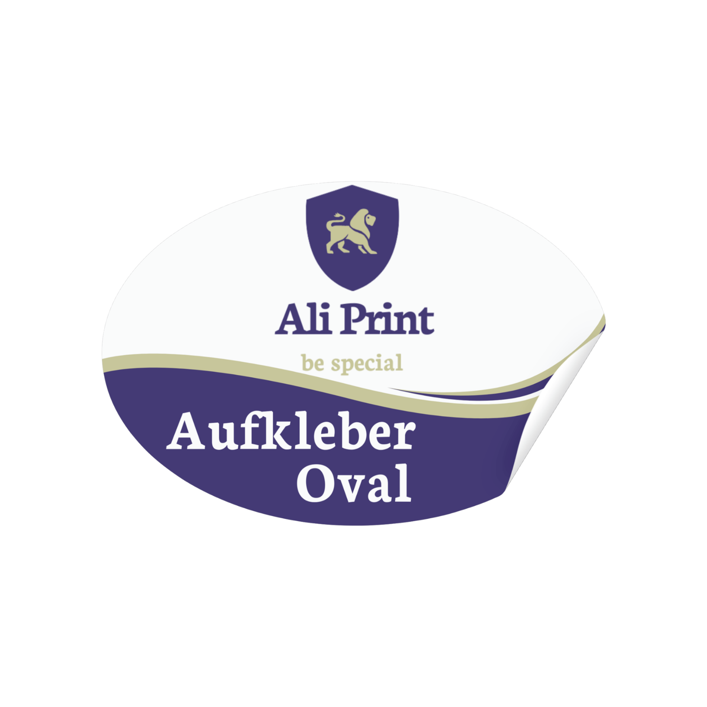 Ovale Aufkleber