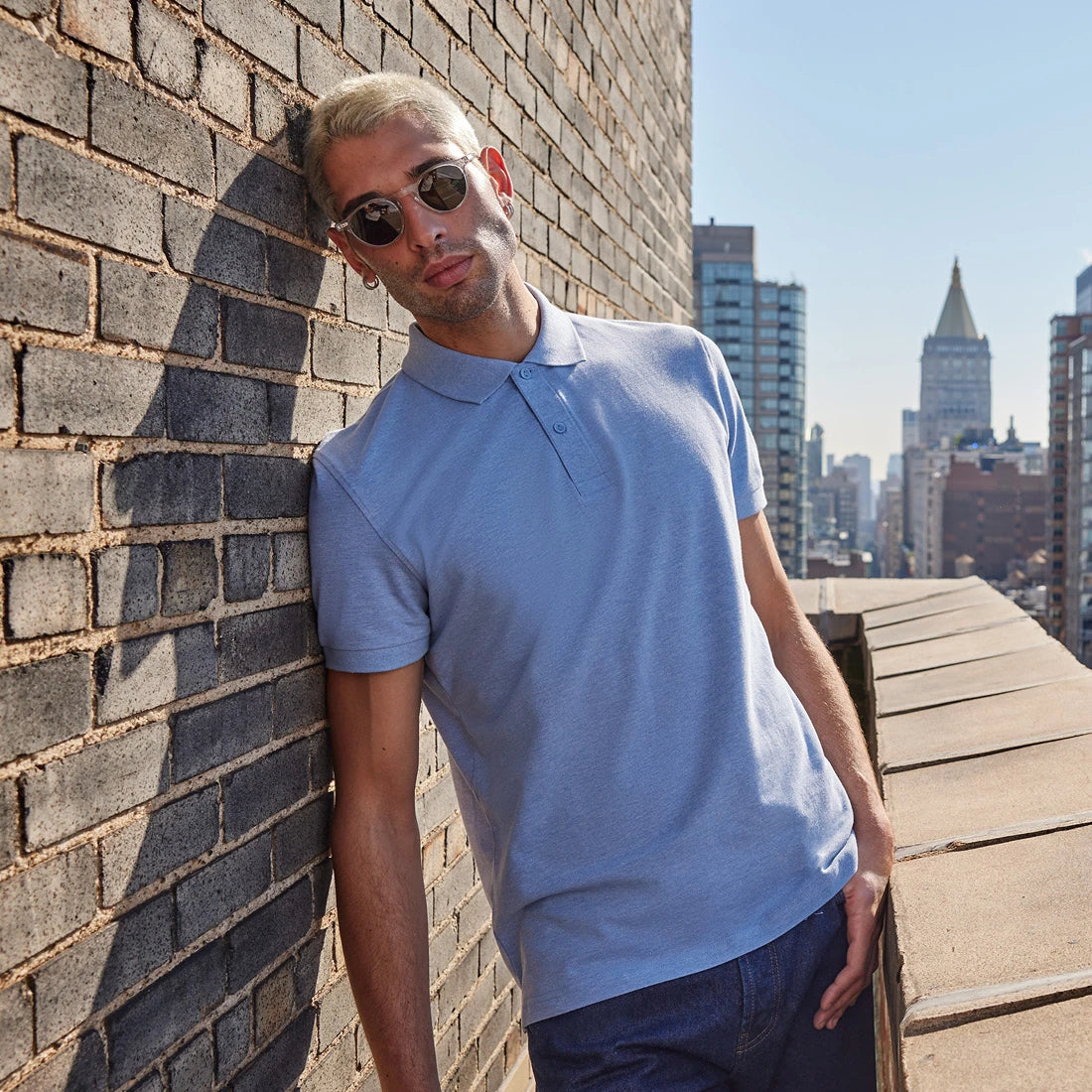 Premium Poloshirt Herren Bestickt
