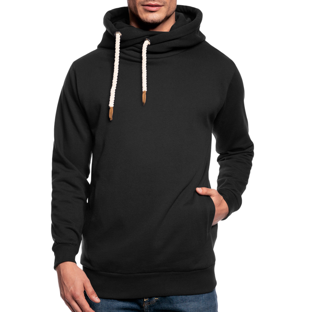 Unisex Schalkragen Hoodie in 3 Farben - Schwarz