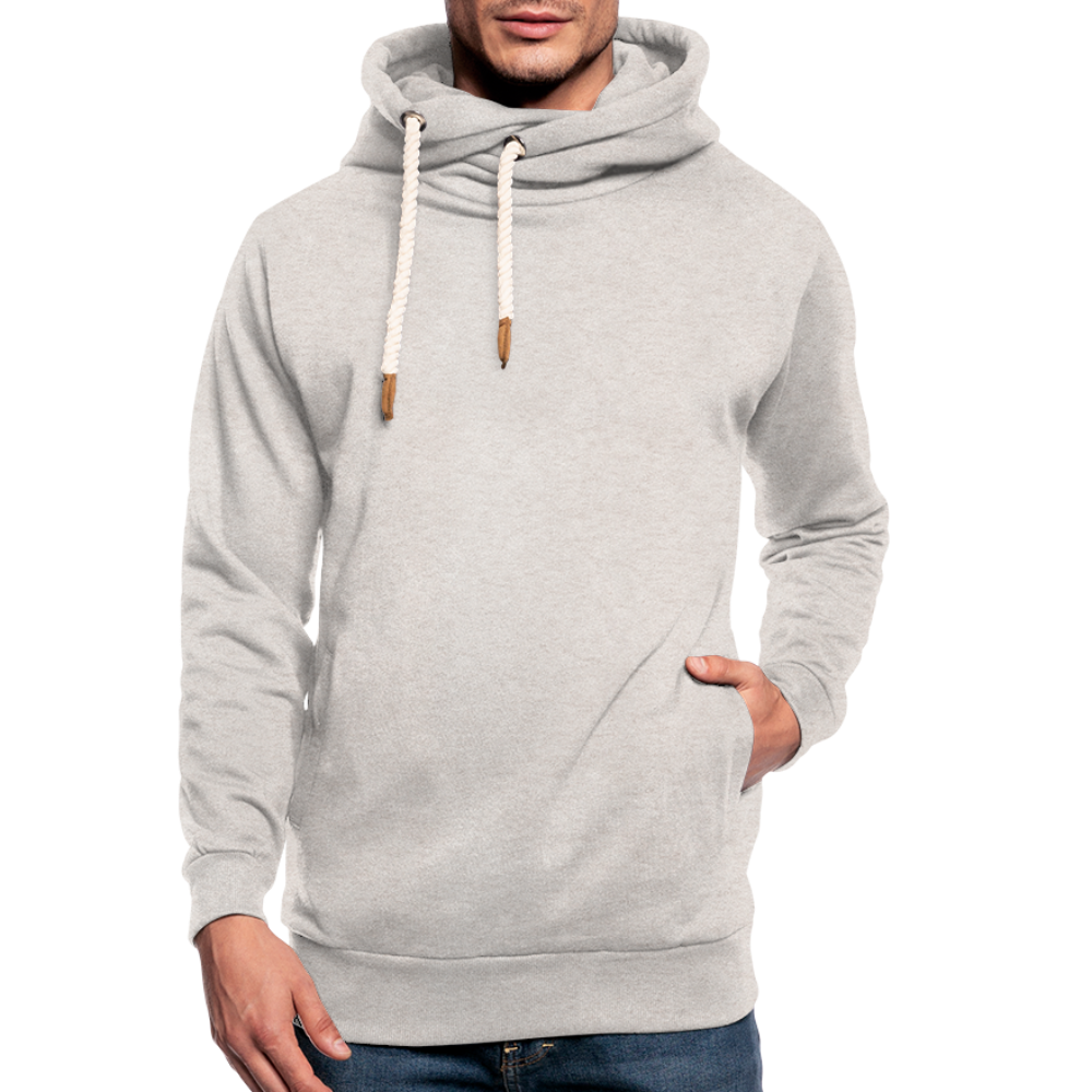 Unisex Schalkragen Hoodie in 3 Farben - Beige meliert