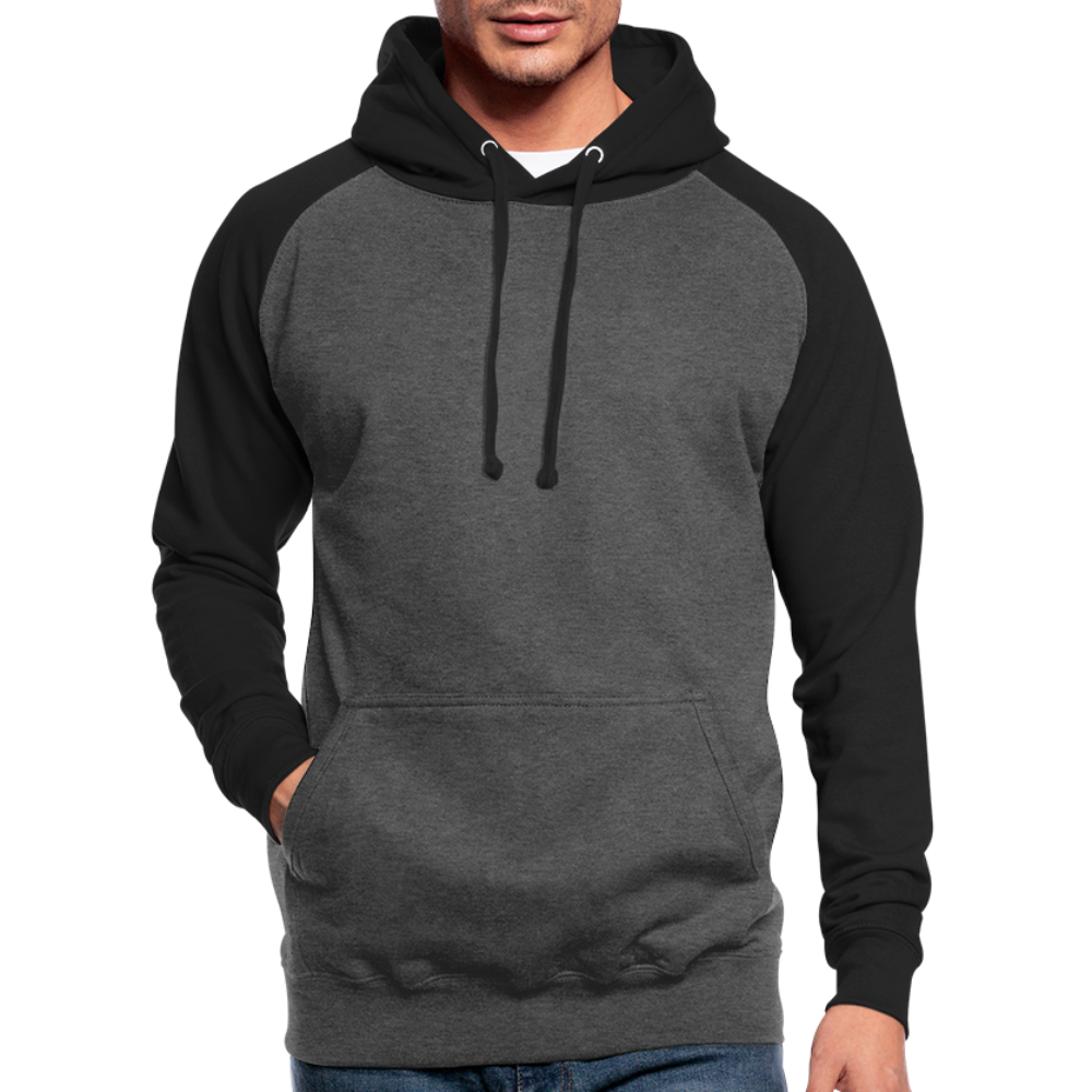 Unisex Baseball Hoodie in 3 Farben - Graphit/Schwarz