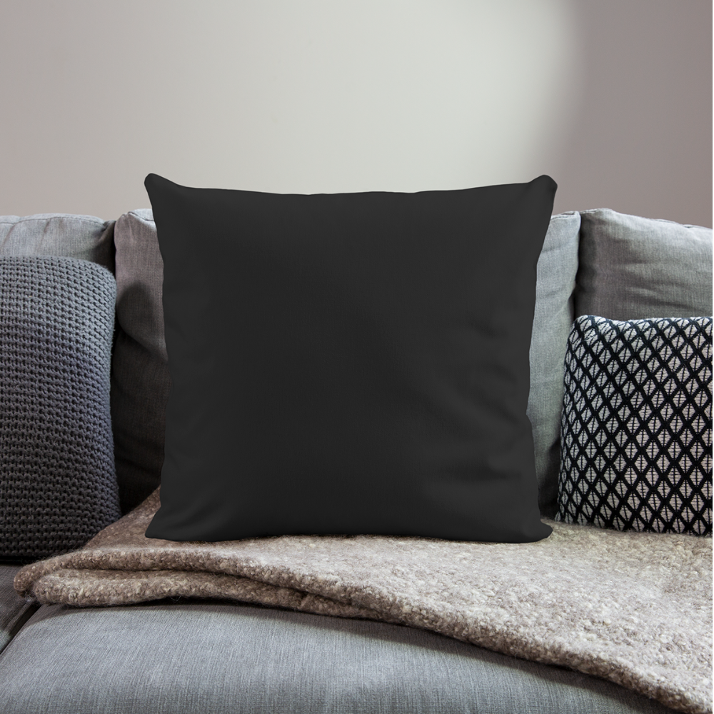 Sofakissen mit Füllung 44 x 44 cm in 7 Farben - Schwarz