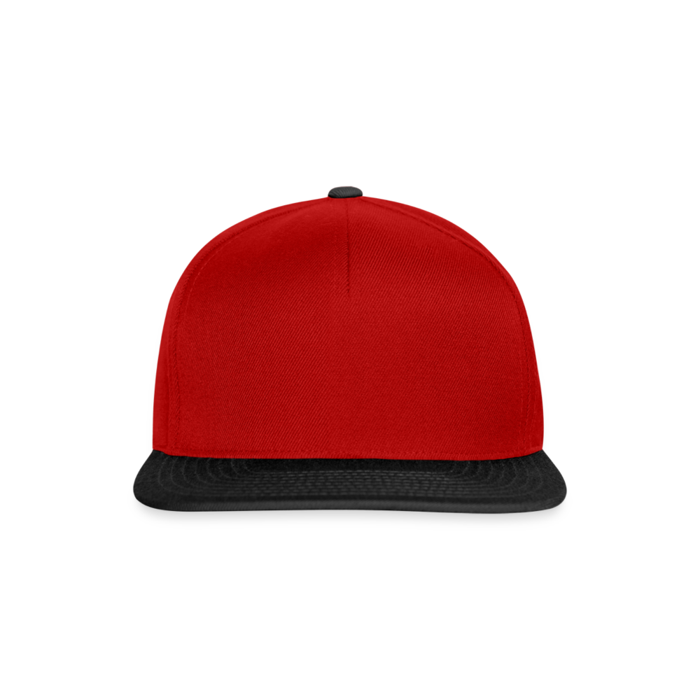 Snapback Cap in 6 Farben - Rot/Schwarz