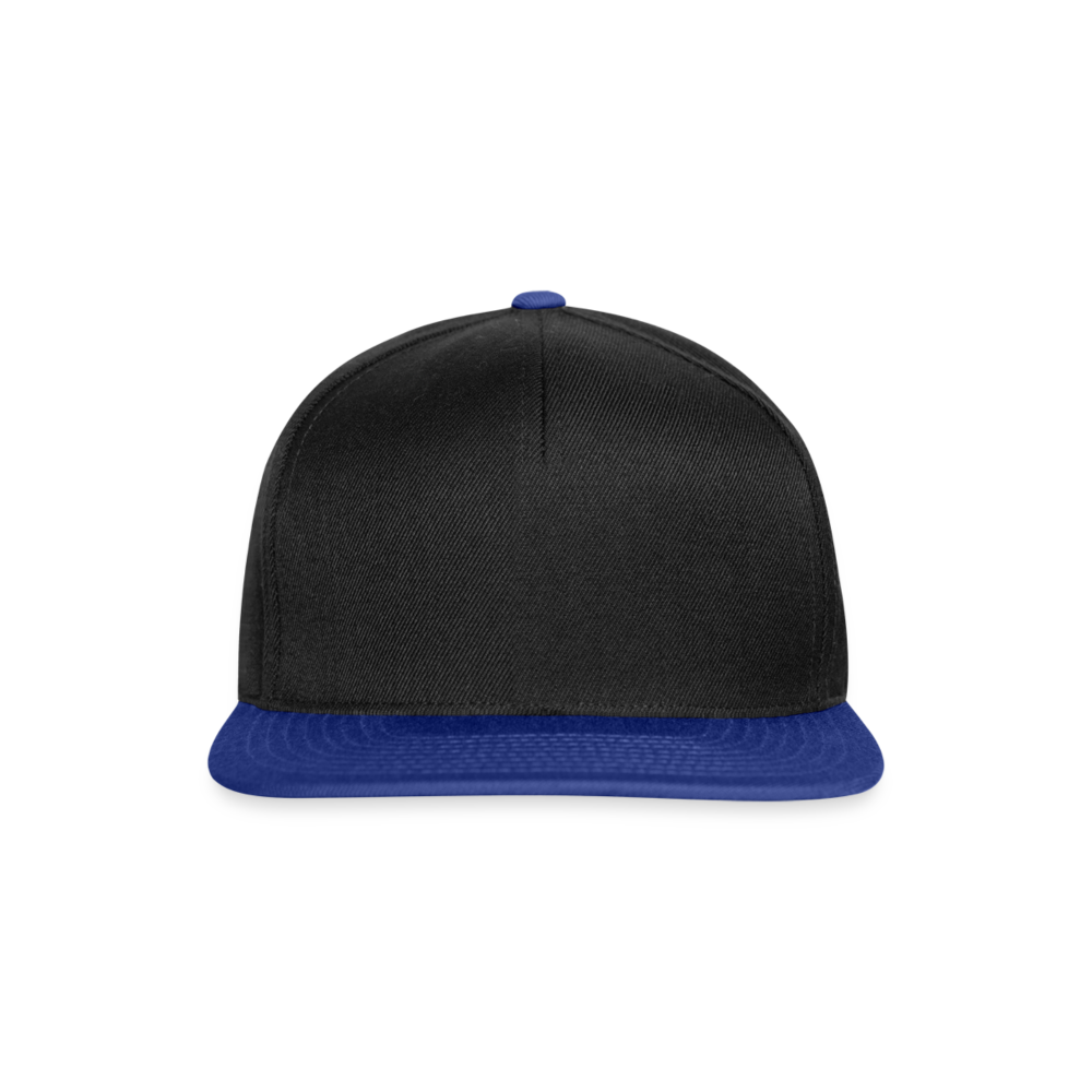 Snapback Cap in 6 Farben - Schwarz/Königsblau