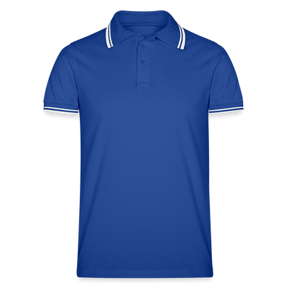 Männer Tipped Poloshirt - Royal/Weiß