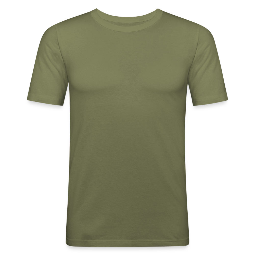 Männer Slim Fit T-Shirt in 8 Farben - Khaki Grün