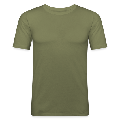 Männer Slim Fit T-Shirt in 8 Farben - Khaki Grün