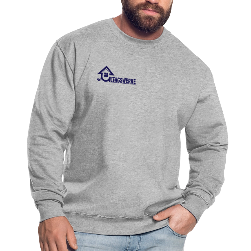 Unisex Pullover - Weißgrau meliert