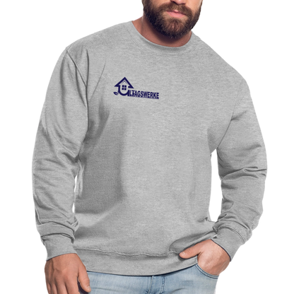 Unisex Pullover - Weißgrau meliert