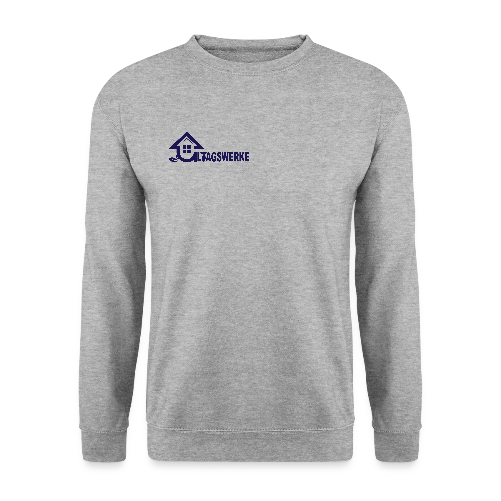 Unisex Pullover - Weißgrau meliert