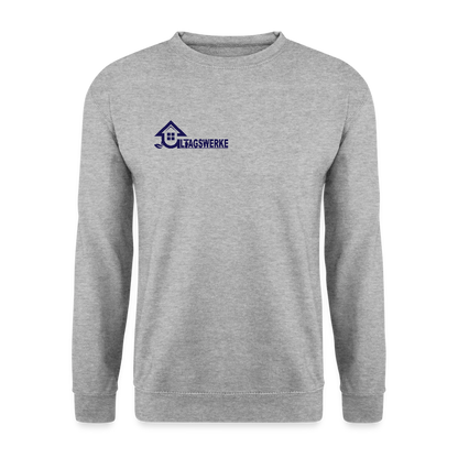 Unisex Pullover - Weißgrau meliert