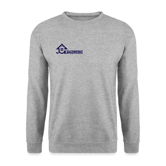 Unisex Pullover - Weißgrau meliert