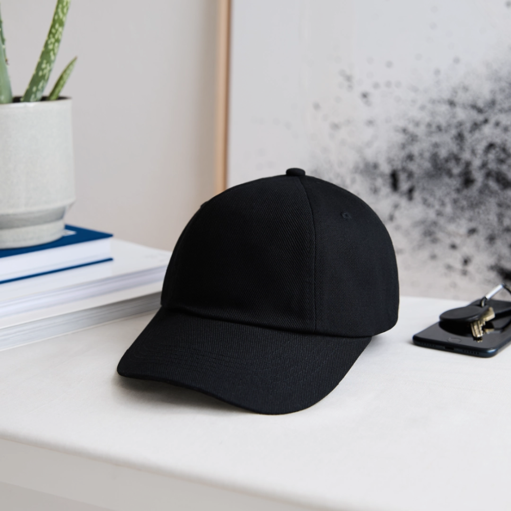 Baseballkappe in 3 Farben - Schwarz/Schwarz