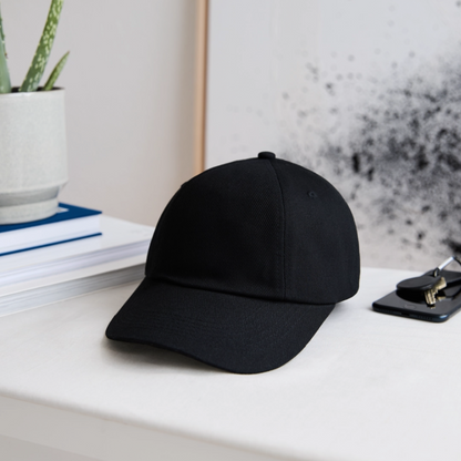 Baseballkappe in 3 Farben - Schwarz/Schwarz