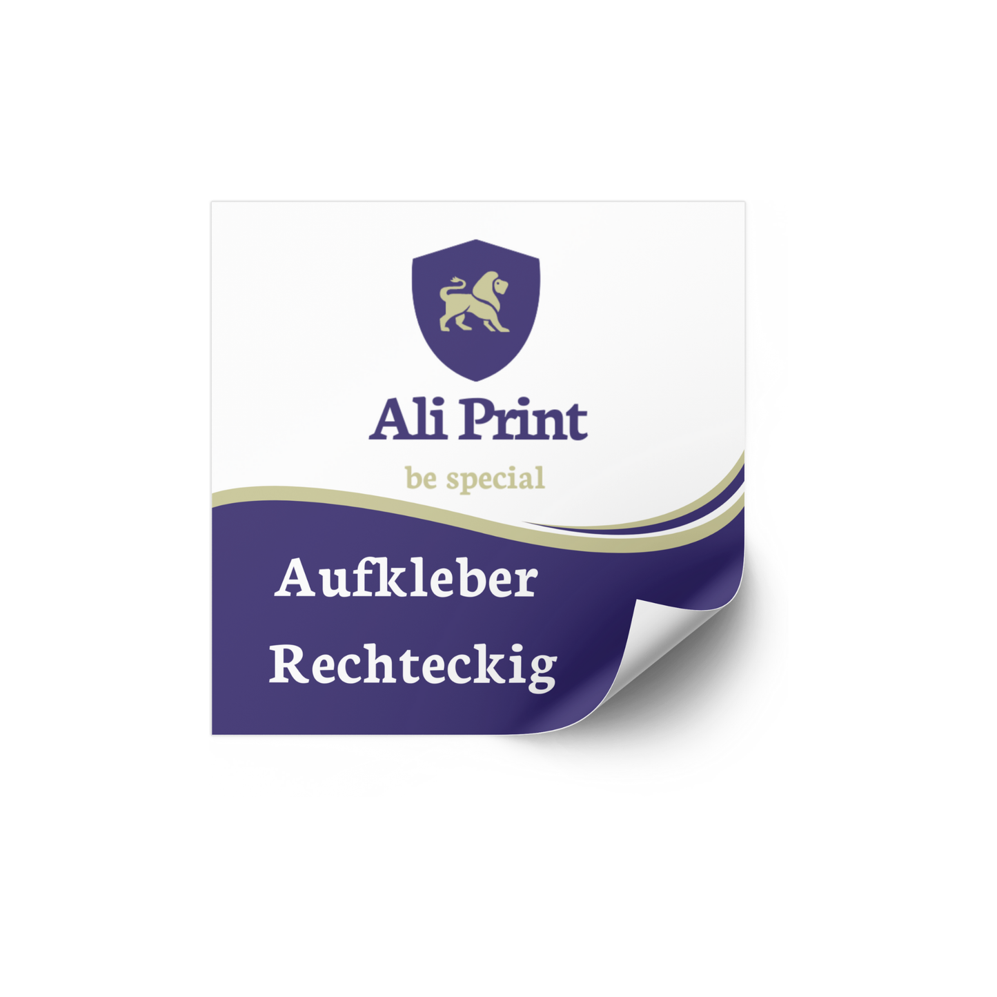 Rechteckige Aufkleber