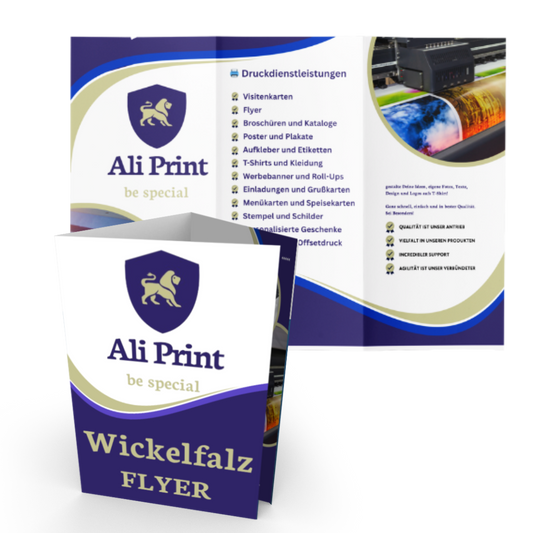 Flyer mit Wickelfalz