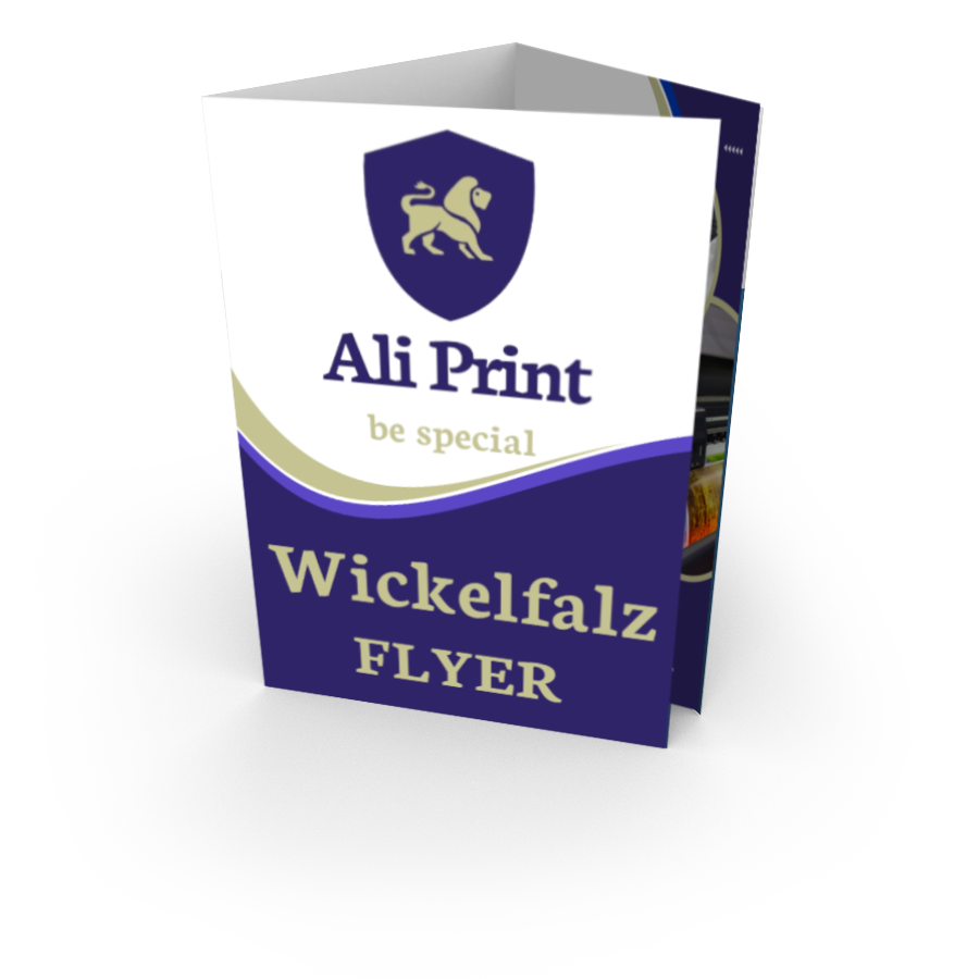 Flyer mit Wickelfalz