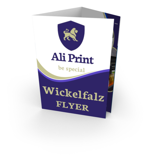 Flyer mit Wickelfalz