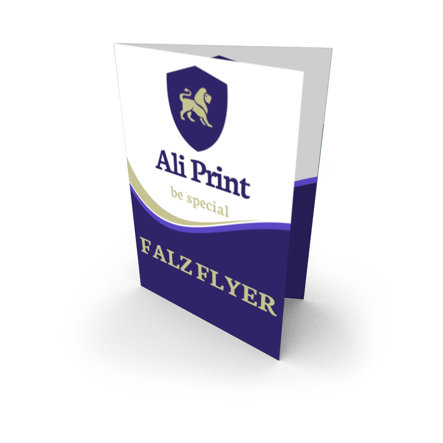 Flyer mit Mittelfalz DIN A7 bis A4