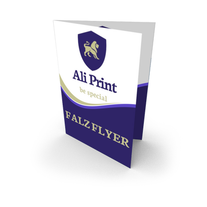 Flyer mit Mittelfalz DIN A7 bis A4
