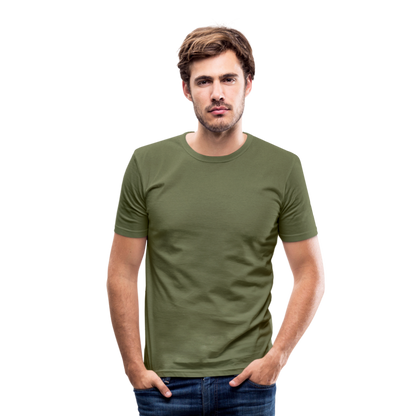 Männer Slim Fit T-Shirt in 8 Farben - khaki Grün