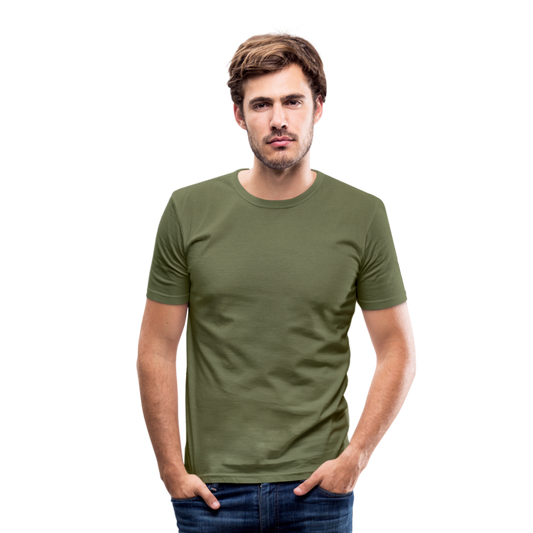 Männer Slim Fit T-Shirt in 8 Farben - khaki Grün