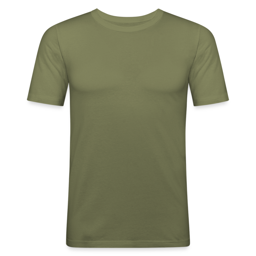 Männer Slim Fit T-Shirt in 8 Farben - khaki Grün