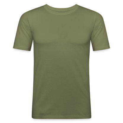 Männer Slim Fit T-Shirt in 8 Farben - khaki Grün