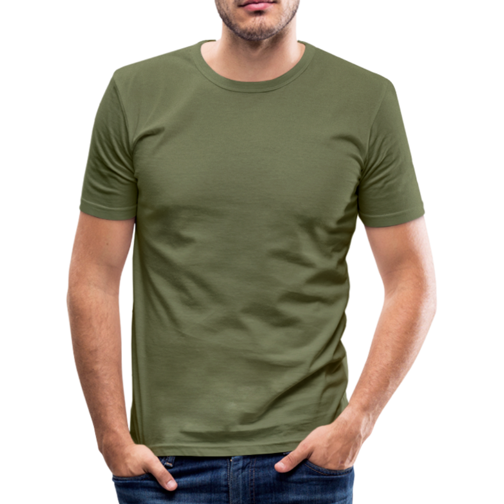 Männer Slim Fit T-Shirt in 8 Farben - khaki Grün