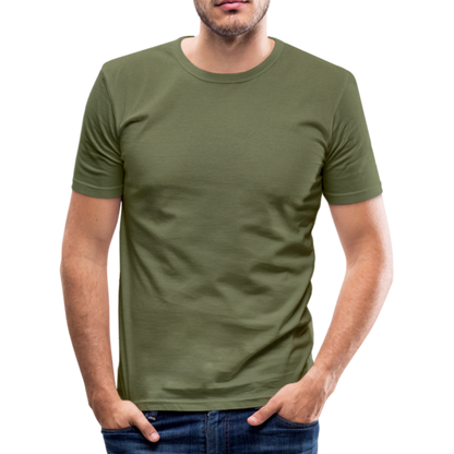Männer Slim Fit T-Shirt in 8 Farben - khaki Grün