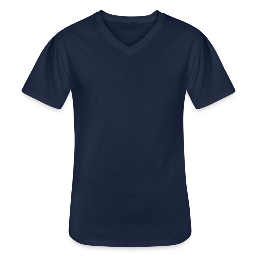 Klassisches Männer-T-Shirt mit V-Ausschnitt in 4 Farben - Navy