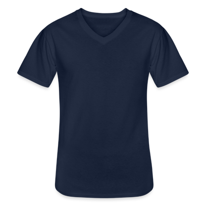 Klassisches Männer-T-Shirt mit V-Ausschnitt in 4 Farben - Navy