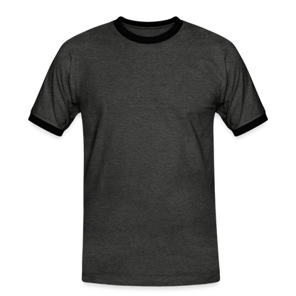 Männer Kontrast-T-Shirt in 7 Farben - Anthrazit/Schwarz
