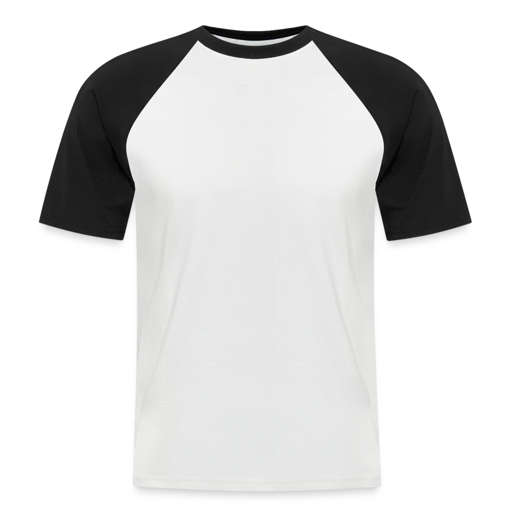Männer Baseball-T-Shirt in 2 Farben - Weiß/Schwarz
