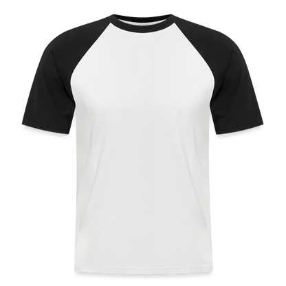 Männer Baseball-T-Shirt in 2 Farben - Weiß/Schwarz