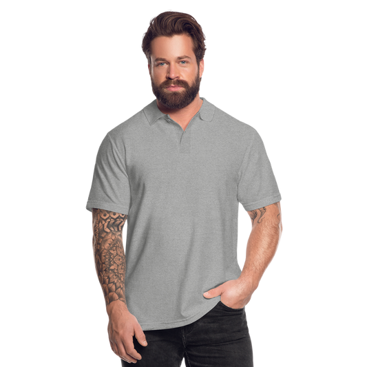Männer Poloshirt - Grau meliert