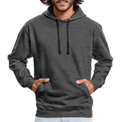 Kontrast-Hoodie in 10 Farben - Anthrazit/Schwarz