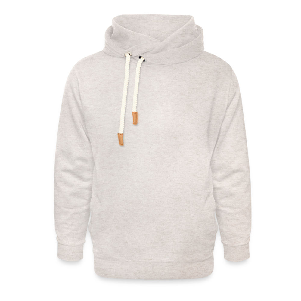 Unisex Schalkragen Hoodie in 3 Farben - Beige meliert