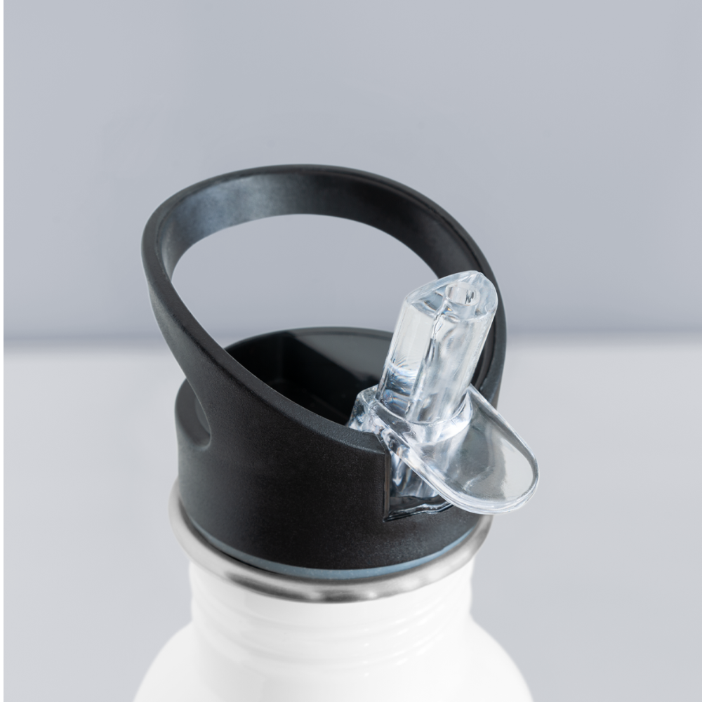 Trinkflasche in 2 Farben - weiß