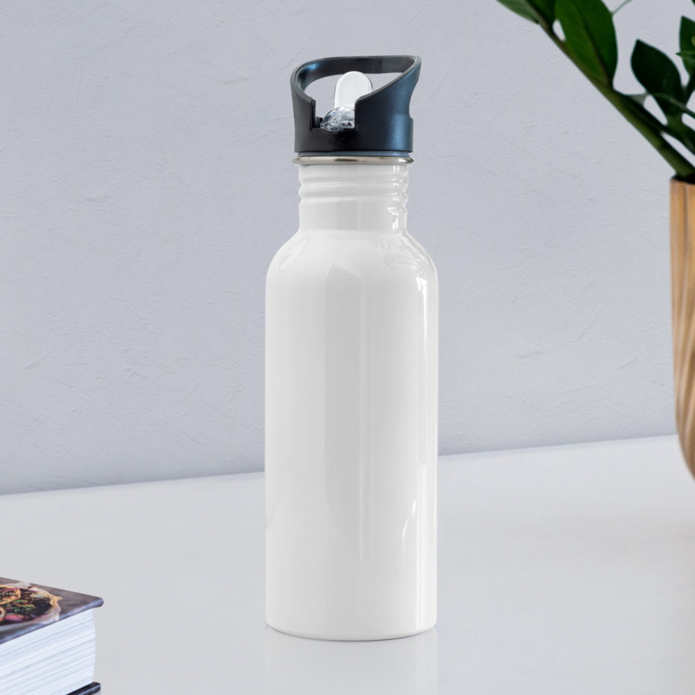 Trinkflasche in 2 Farben - weiß