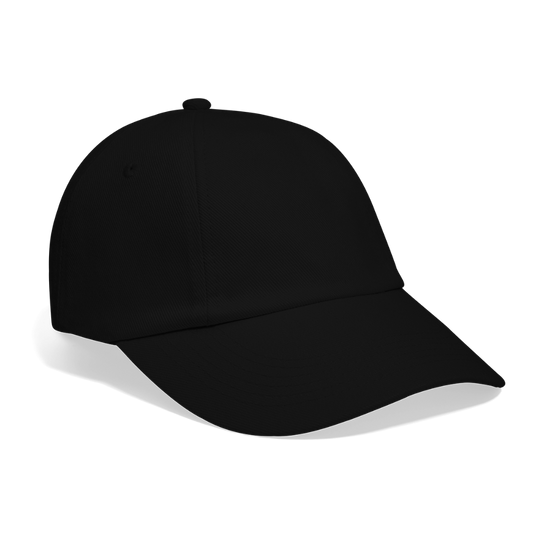 Baseballkappe in 3 Farben - Schwarz/Schwarz