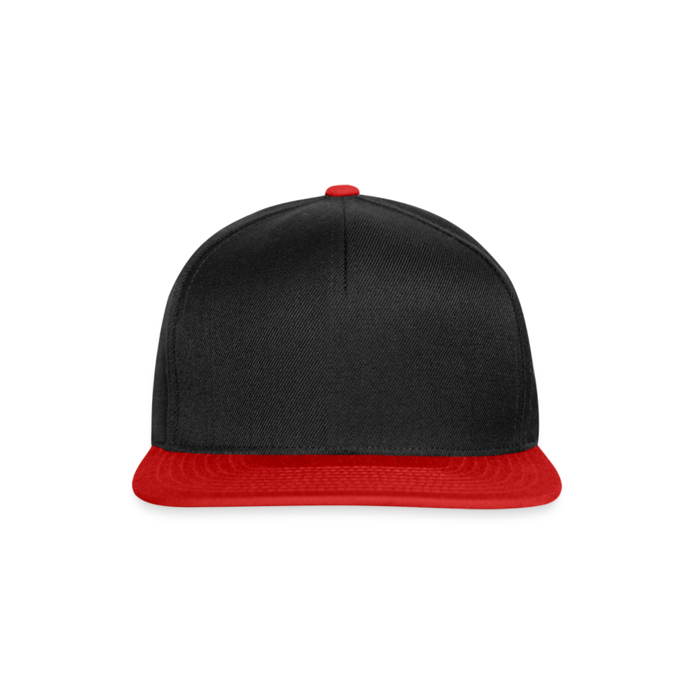 Snapback Cap in 6 Farben - Schwarz/Rot
