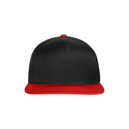 Snapback Cap in 6 Farben - Schwarz/Rot