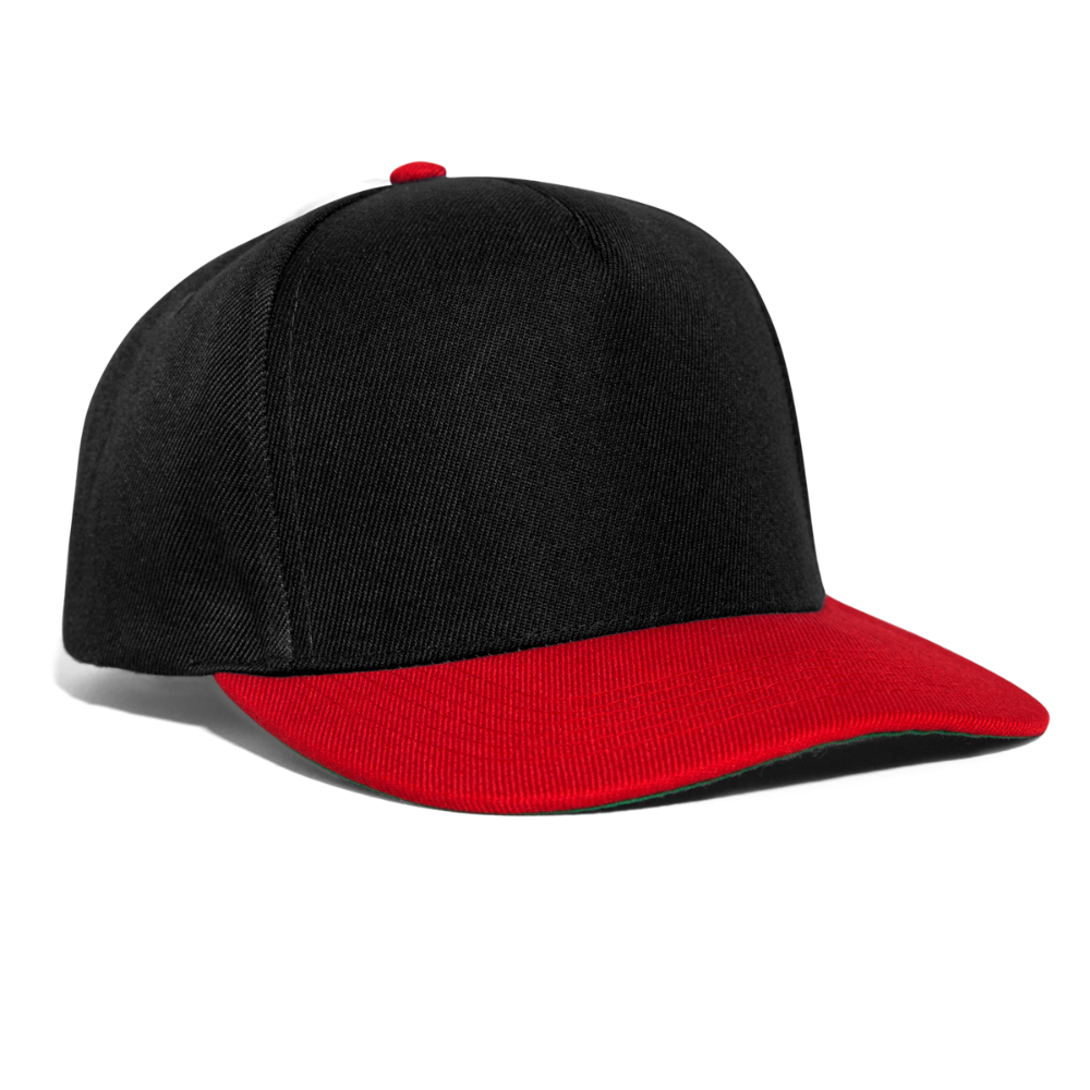 Snapback Cap in 6 Farben - Schwarz/Rot
