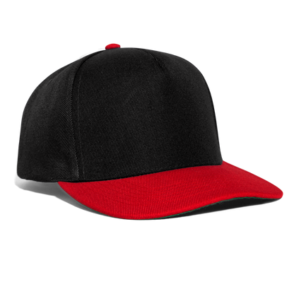 Snapback Cap in 6 Farben - Schwarz/Rot